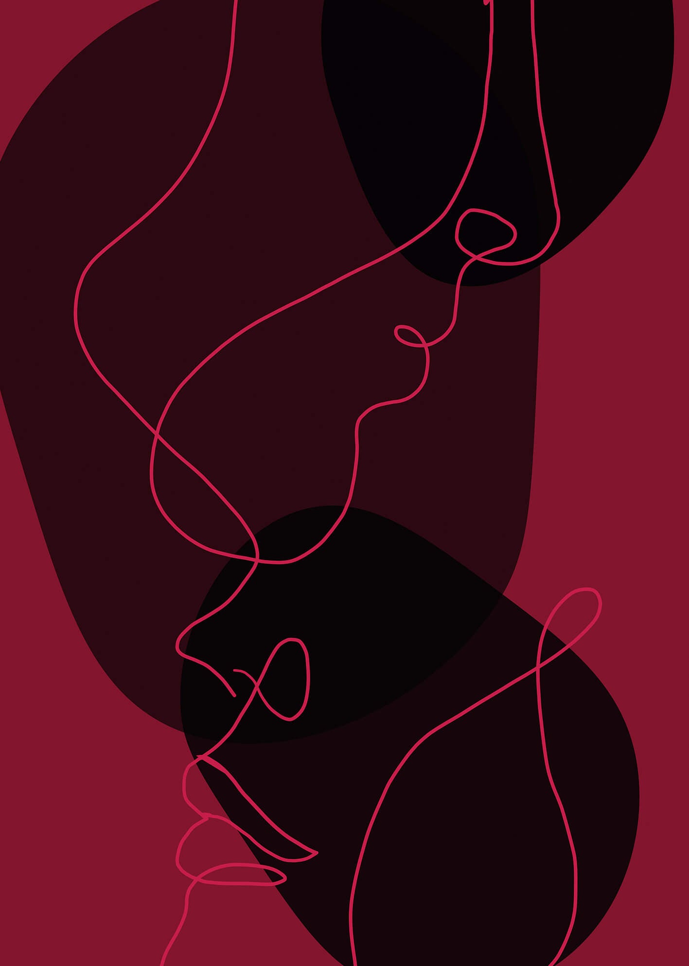 Canvastavla - Magenta abstract