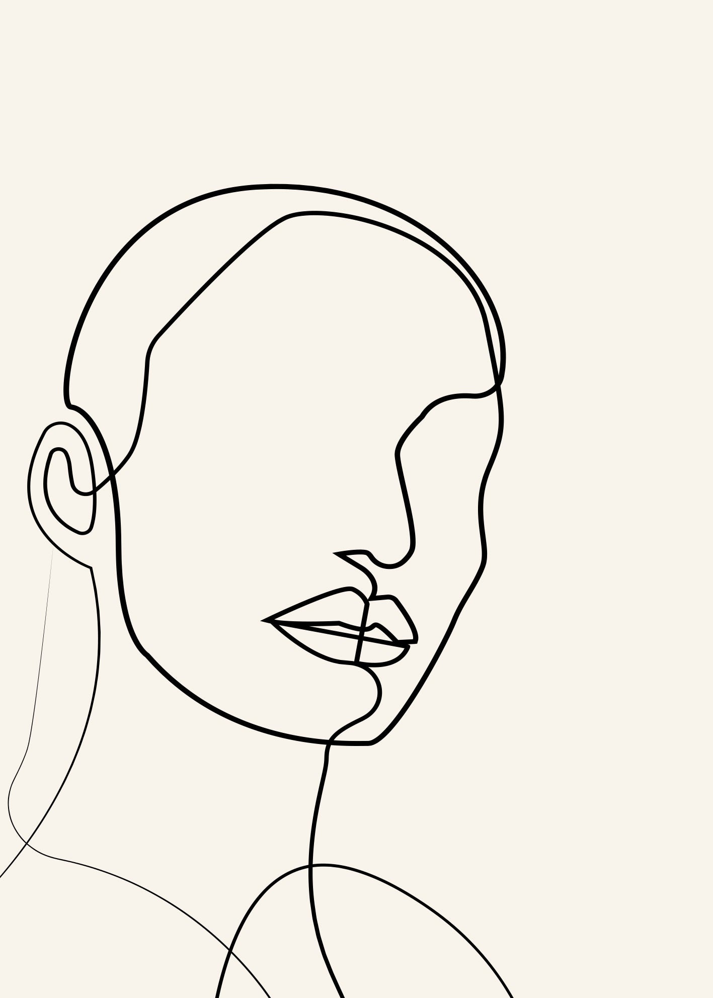 Canvastavla - One Line Portrait