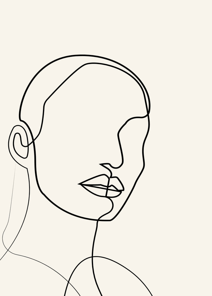 Canvastavla - One Line Portrait