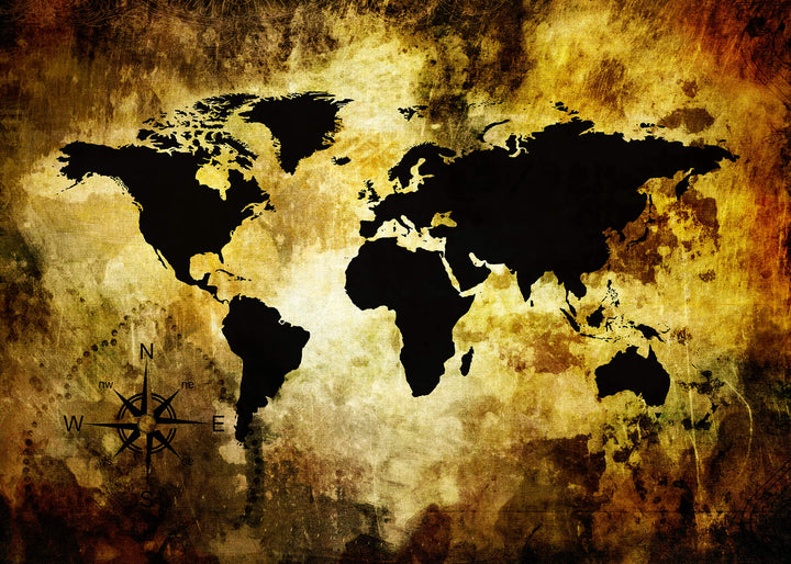 Canvastavla - The world map