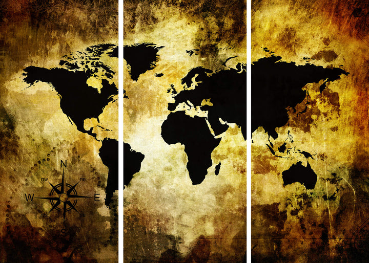 Canvastavla - The world map
