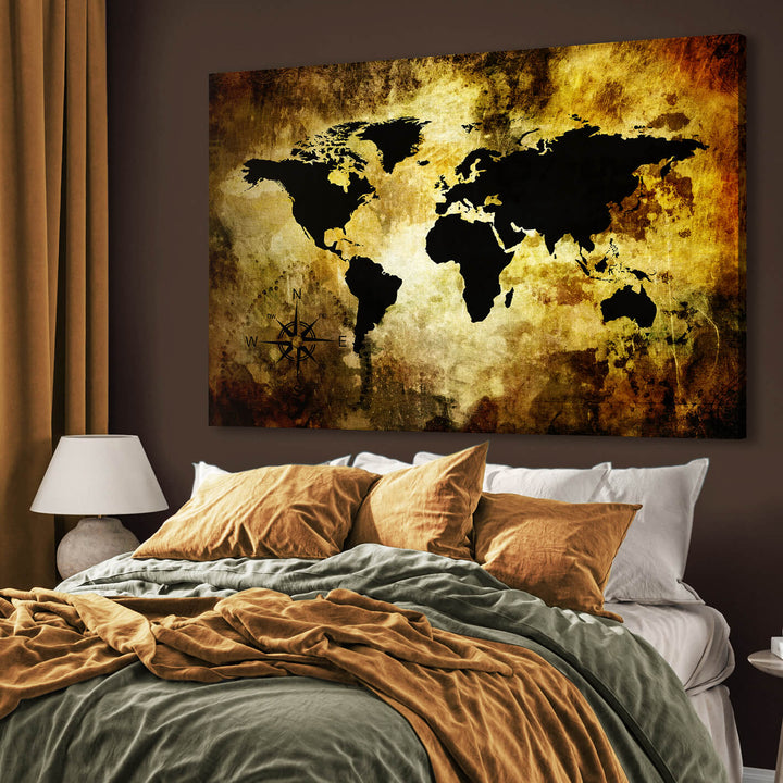 Canvastavla - The world map
