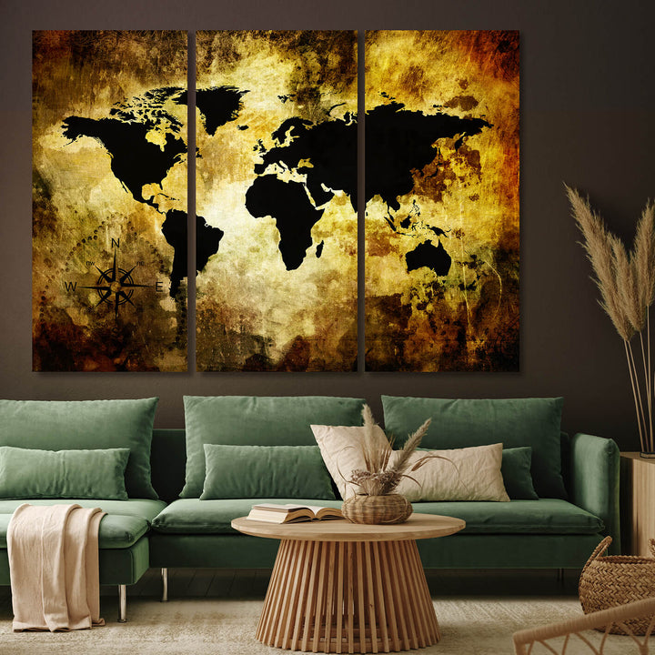 Canvastavla - The world map