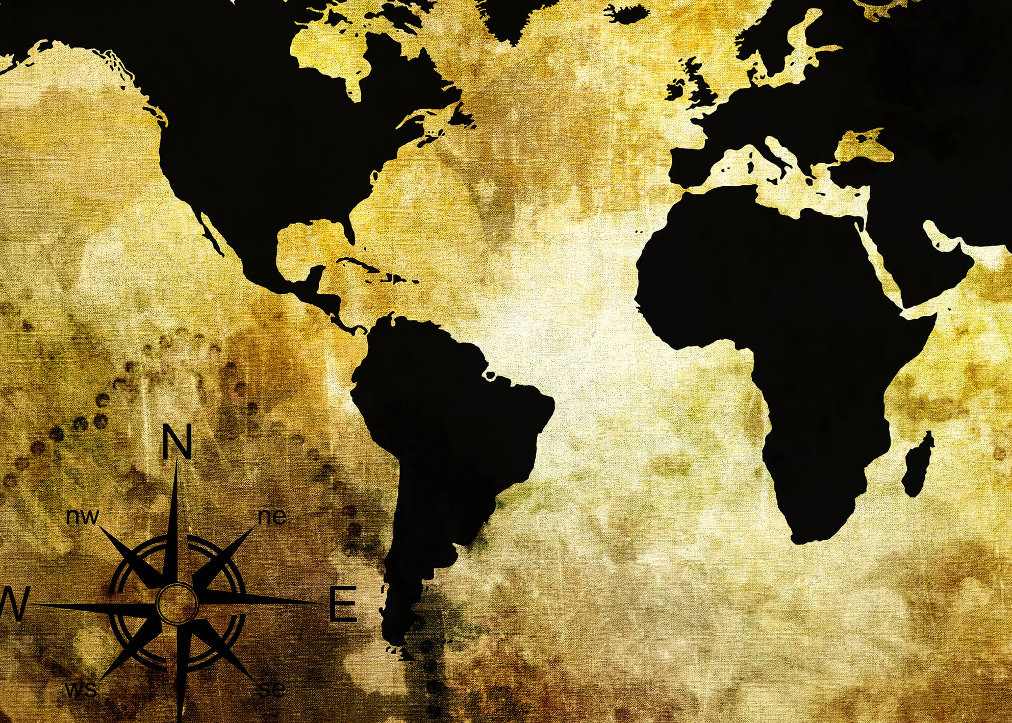 Canvastavla - The world map