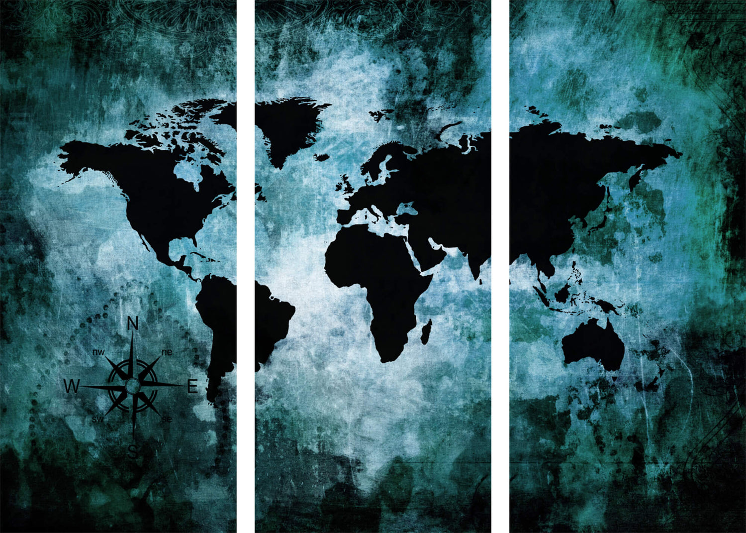 Ljuddämpande tavla - The world map i delar