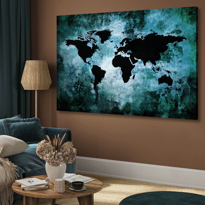 Canvastavla - The world map