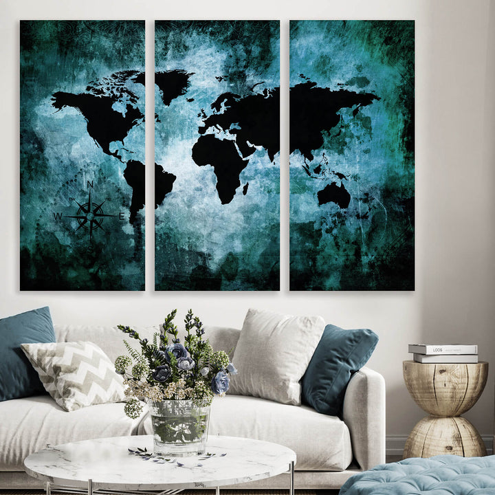 Canvastavla - The world map