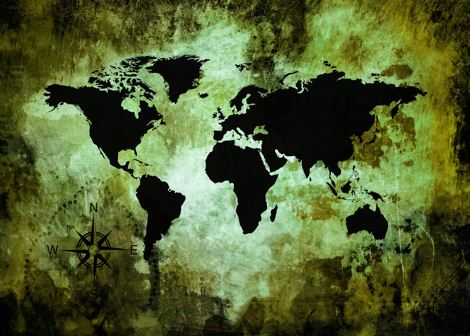 Canvastavla - The world map