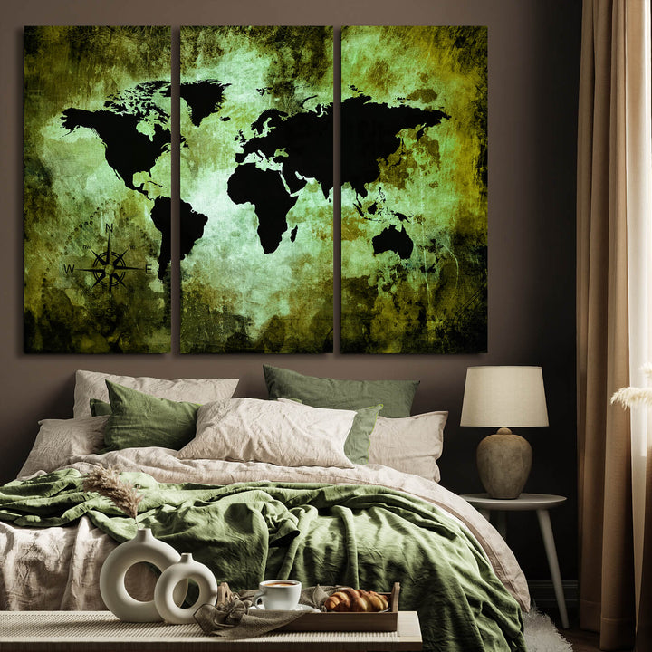 Canvastavla - The world map