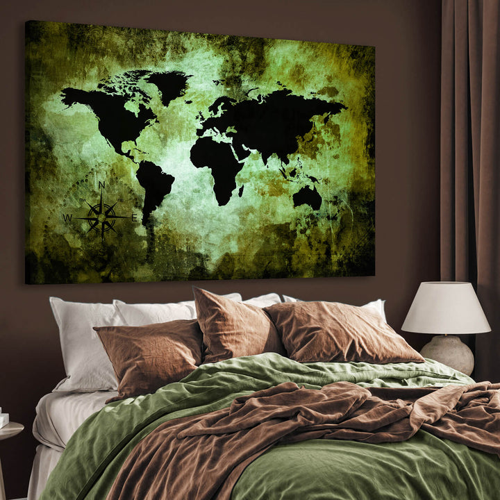 Canvastavla - The world map