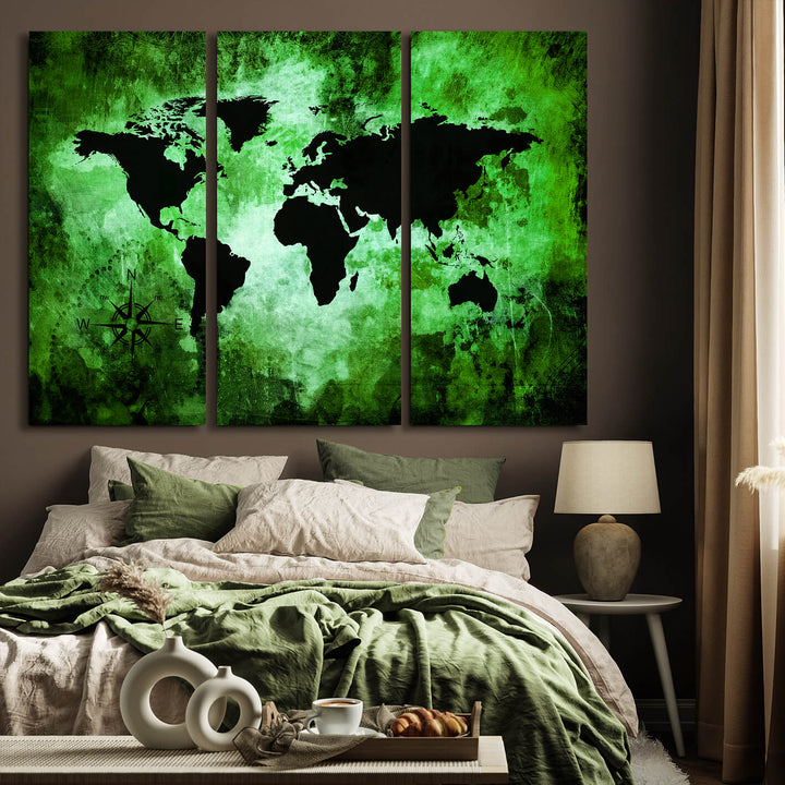 Canvastavla - The world map
