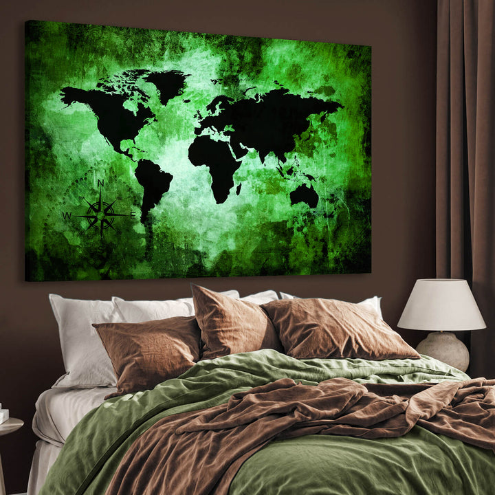 Canvastavla - The world map