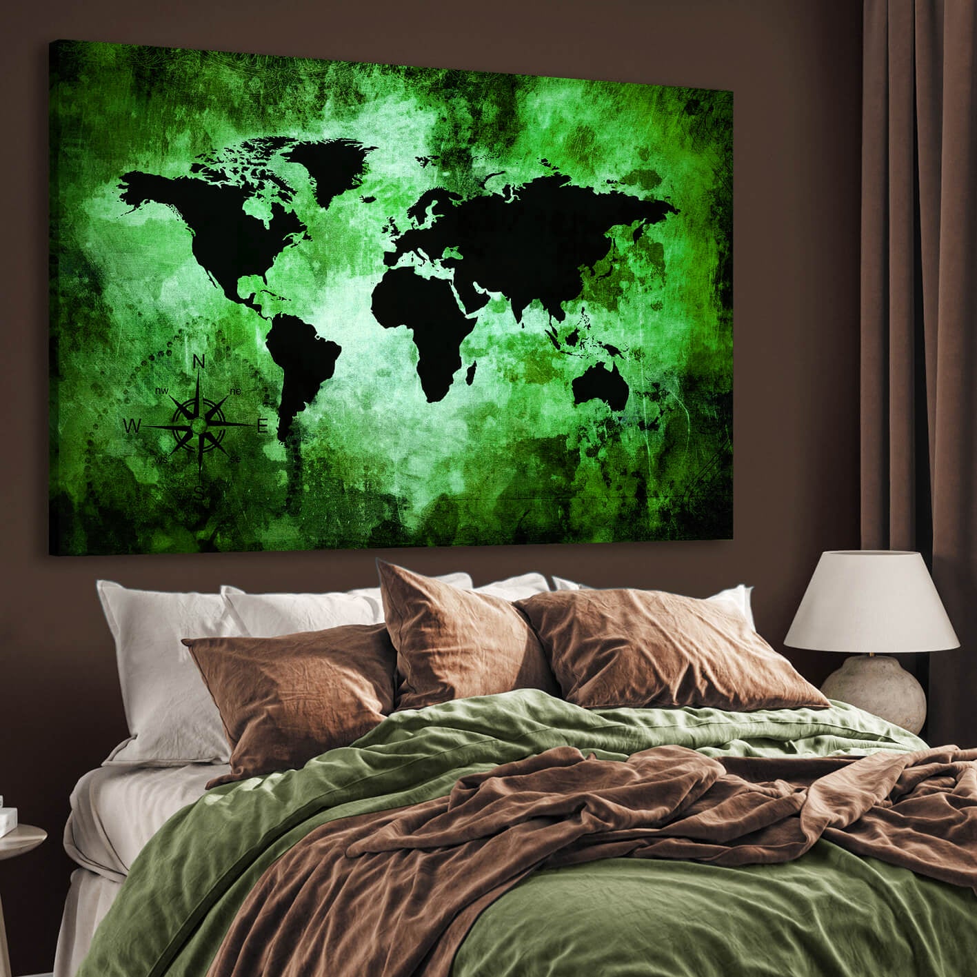 Ljuddämpande tavla - The world map - Tavla av världskartan