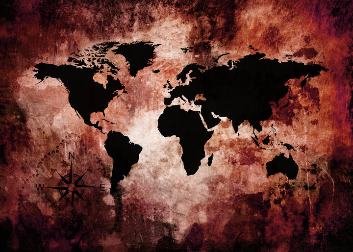 Canvastavla - The world map