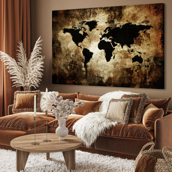 Canvastavla - The world map
