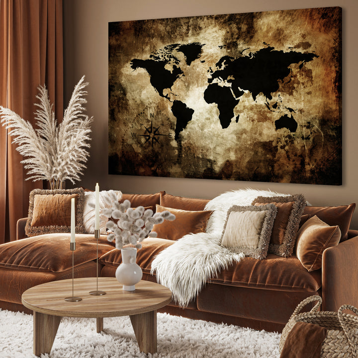 Canvastavla - The world map