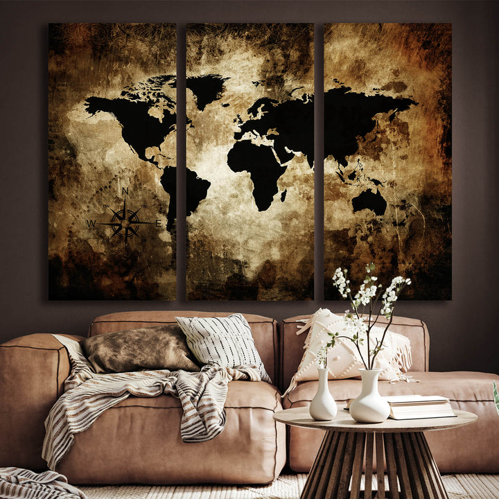 Canvastavla - The world map