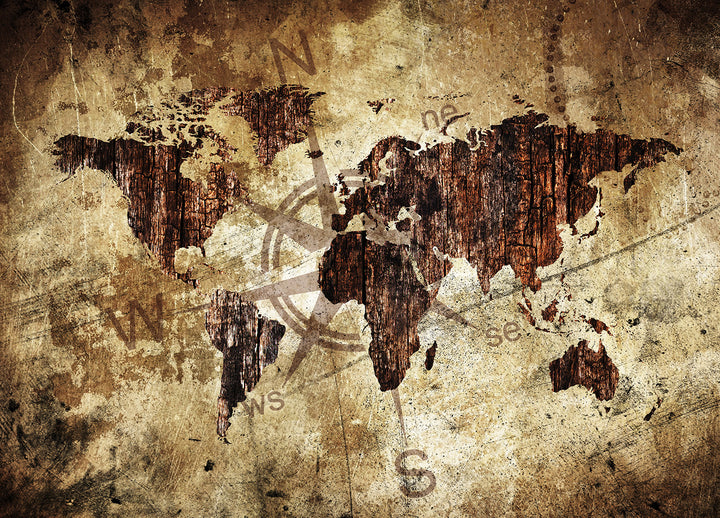 Canvastavla - The world map